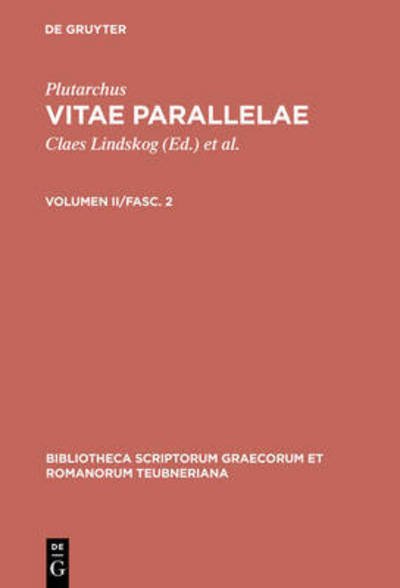Vitae parallelae. Volumen I - Plutarchus - Böcker - K.G. SAUR VERLAG - 9783598716744 - 1994