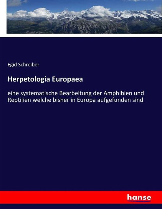 Cover for Schreiber · Herpetologia Europaea (Book) (2017)
