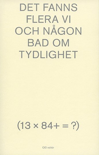 Cover for Theodor Hildeman Togner · Det fanns flera vi och någon bad om tydlighet (13 x 84+ = ?) (Book) (2015)