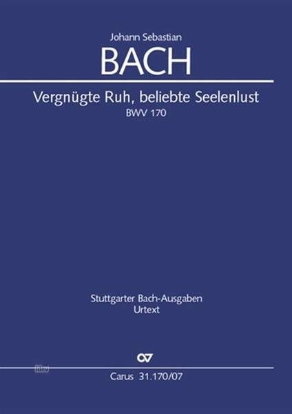 Cover for Bach · Vergnügte Ruh, beliebte Seelenlust (Bog)