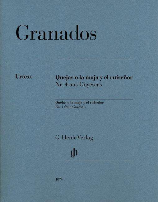 Cover for Granados · Quejas o la maja y el ruiseñor (Book)