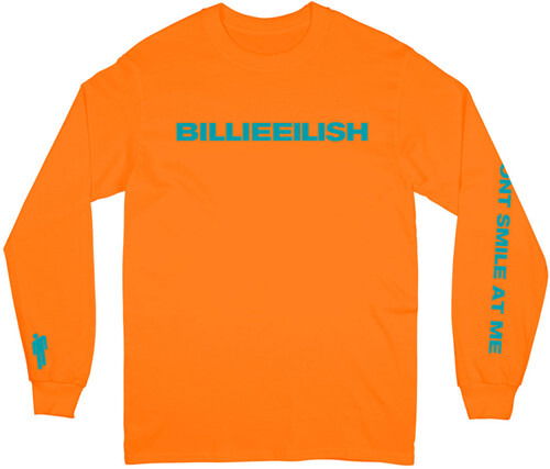 Cover for Billie Eilish · Billie Eilish Don't Smile Unisex Long Sleeve T-Shirt Medium (Large Item, Medium Long Sleeve Shirt, Orange) (Shirt) (2020)