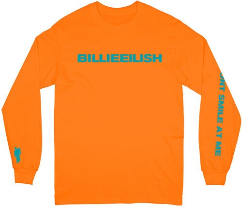 Cover for Billie Eilish · Billie Eilish Don't Smile Unisex Long Sleeve T-Shirt Medium (Large Item, Medium Long Sleeve Shirt, Orange) (Trøje) (2020)