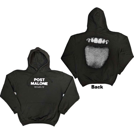 Post Malone Unisex Pullover Hoodie: Fangs 2023 Tour Dates (Back Print & Ex-Tour) - Post Malone - Fanituote -  - 5056737232745 - 