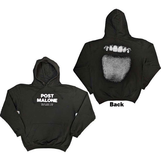 Post Malone Unisex Pullover Hoodie: Fangs 2023 Tour Dates (Back Print & Ex-Tour) - Post Malone - Merchandise -  - 5056737232745 - 