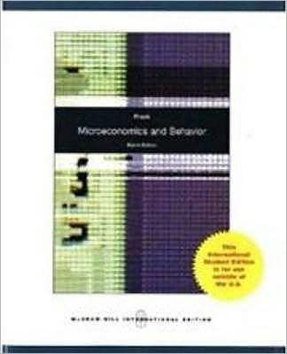 Cover for Robert H. Frank · Microeconomics and Behavior (Pocketbok) [8 Rev edition] (2009)