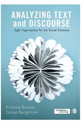 Cover for Kristina Boreus · Analyzing Text and Discourse: Eight Approaches for the Social Sciences (Hardcover Book) (2017)