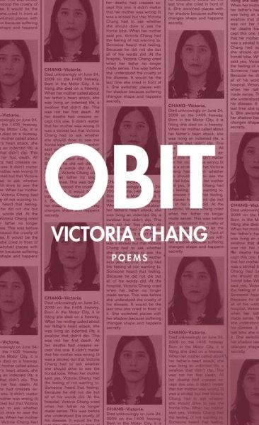 Cover for Victoria Chang · Obit (Paperback Book) (2020)