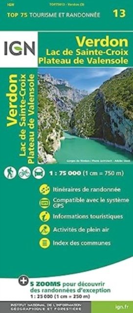 Cover for Verdon / Lac Ste Croix / Plateau de Valensole - TOP 75 (Map) (2023)