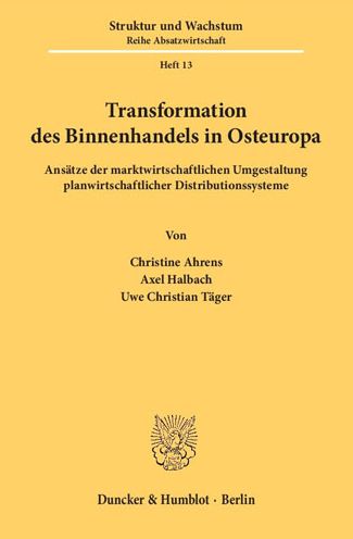 Cover for Ahrens · Transformation des Binnenhandels (Book) (1993)