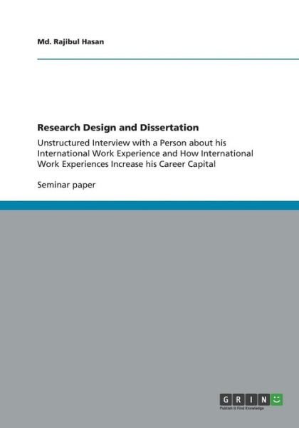 Cover for Hasan · Research Design and Dissertation (Book) (2013)