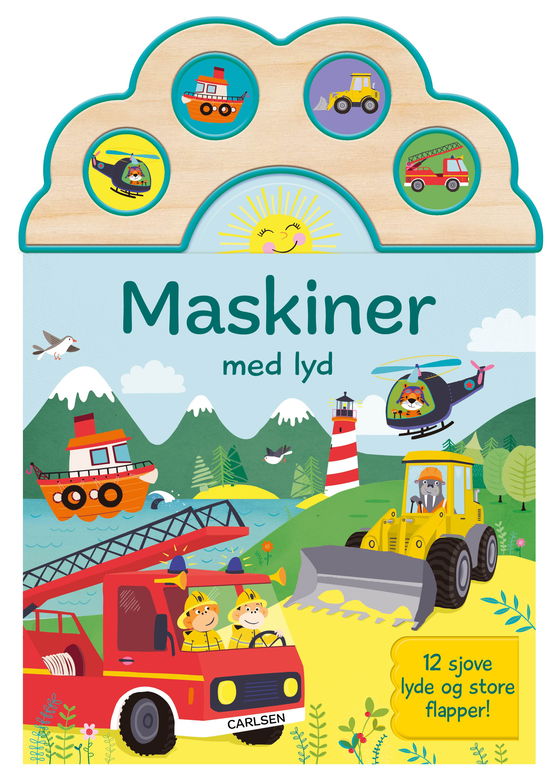 Cover for . · Maskiner med lyd (Cardboard Book) [1º edição] (2025)
