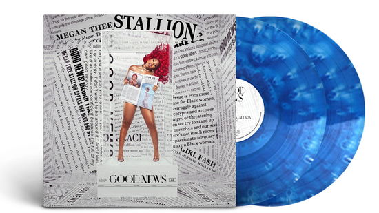 Cover for Megan Thee Stallion · Good News [Explicit Content] (Colored Vinyl, Blue, White, Indie Exclusive) (2 Lp's) (LP) (2020)