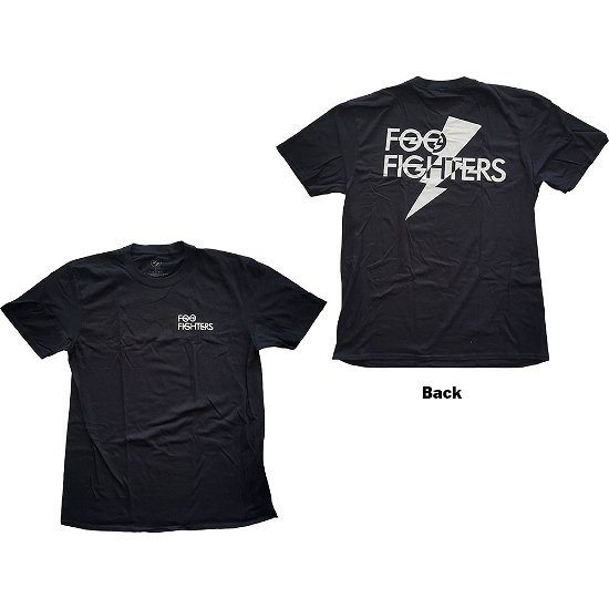 Cover for Foo Fighters · Foo Fighters Unisex T-Shirt: Flash Logo (Back Print) (T-shirt) [size S] [Black - Unisex edition]