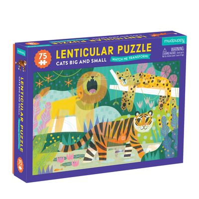 Cover for Mudpuppy · Cats Big and Small 75 Piece Lenticular Puzzle (GAME) (2022)