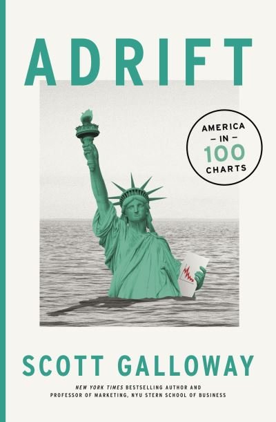 Adrift: 100 Charts that Reveal Why America is on the Brink of Change - Scott Galloway - Livres - Transworld Publishers Ltd - 9780857504746 - 29 septembre 2022