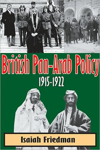 Cover for Isaiah Friedman · British Pan-Arab Policy, 1915-1922 (Hardcover Book) (2010)