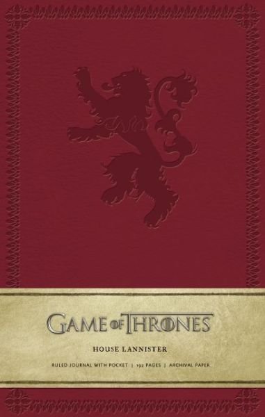 Game of Thrones: House Lannister Hardcover Ruled Journal - Game of Thrones - . Hbo - Books - Insight Editions - 9781608873746 - April 22, 2014