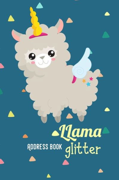 Cover for Zestya Address Books · Llama glitter Address Book (Paperback Book) (2019)