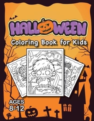 Cover for Engage Books (Activities) · Halloween Coloring Book for Kids: (Ages 8-12) Full-Page Monsters and More! (Halloween Gift for Kids, Grandkids, Holiday) (Paperback Bog) [Large type / large print edition] (2021)