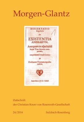 Cover for Rosmarie Zeller · Morgen-Glantz 24/2014: Zeitschrift Der Christian Knorr Von Rosenroth-Gesellschaft - Morgen-Glantz (Paperback Bog) (2014)