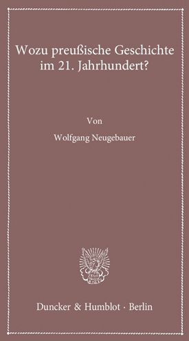 Cover for Neugebauer · Wozu preußische Geschichte i (Book)