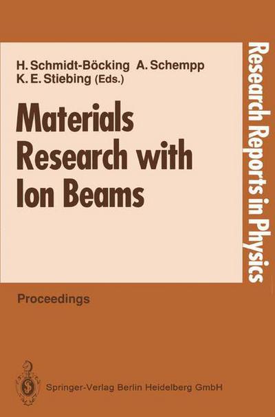 Cover for Alwin Schempp · Materials Research with Ion Beams - Research Reports in Physics (Paperback Book) (1992)