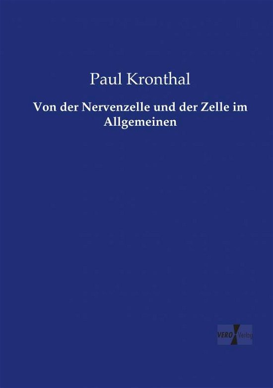 Cover for Kronthal · Von der Nervenzelle und der Ze (Bok) (2019)