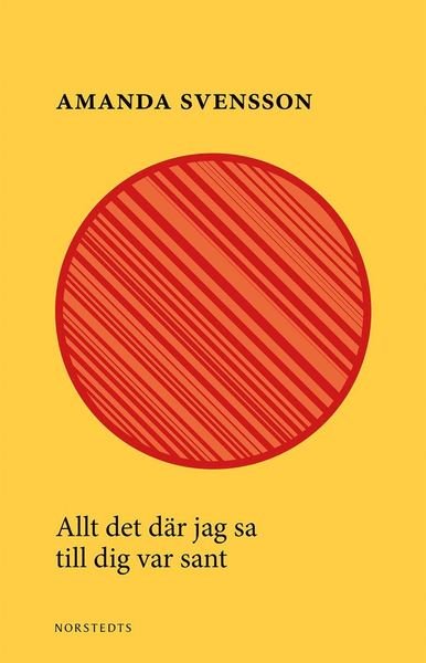 Cover for Amanda Svensson · Allt det där jag sa till dig var sant (Buch) (2018)