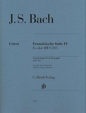 Cover for Johann Sebastian Bach · French Suite IV E flat major BWV 815 (Paperback Book) (2022)