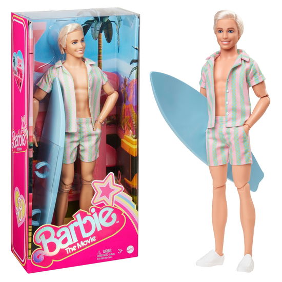 Barbie Movie Ken Doll Wearing Pastel Striped Beach - Barbie - Merchandise -  - 0194735160747 - 15. juni 2023