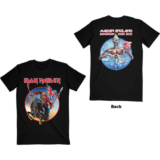 Iron Maiden Unisex T-Shirt: Euro Tour (Back Print) - Iron Maiden - Merchandise - Global - Apparel - 5055295344747 - 