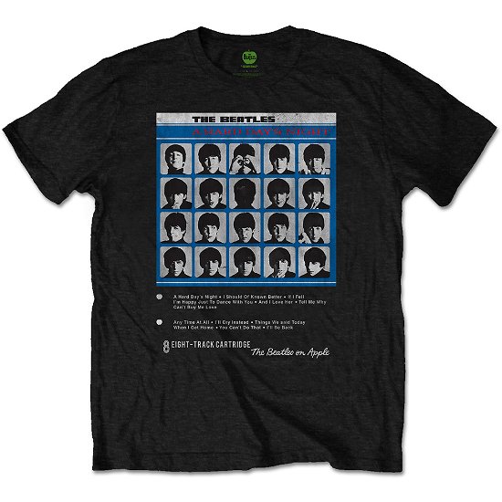 Cover for The Beatles · The Beatles Unisex T-Shirt: Hard Days Night 8 Track (T-shirt) [size XL] [Black - Unisex edition]