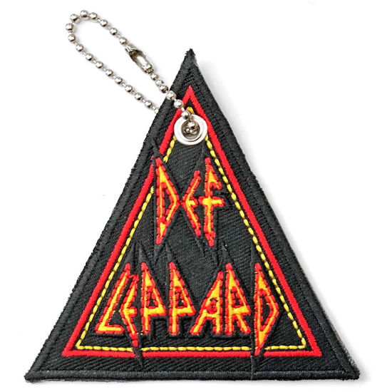 Def Leppard Keychain: Tri-Logo (Double Sided Patch) - Def Leppard - Merchandise -  - 5056368603747 - 