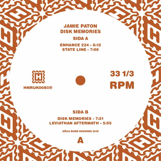 Disk Memories - Paton Jamie - Música - Höga Nord Rekords - 7071245387747 - 25 de enero de 2019