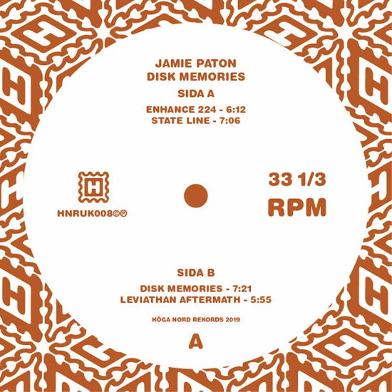 Disk Memories - Paton Jamie - Music - Höga Nord Rekords - 7071245387747 - January 25, 2019