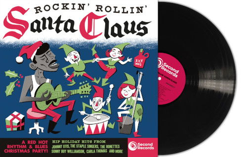 Cover for Various Artists · Rockin Rollin Santa Claus (Black Vinyl LP) (LP) (2024)