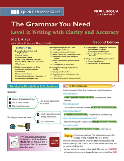 Cover for Mark Alves · Writing with Clarity and Accuracy: The Grammar You Need, Level 3 - The Grammar You Need (Paperback Book) [2 Revised edition] (2023)