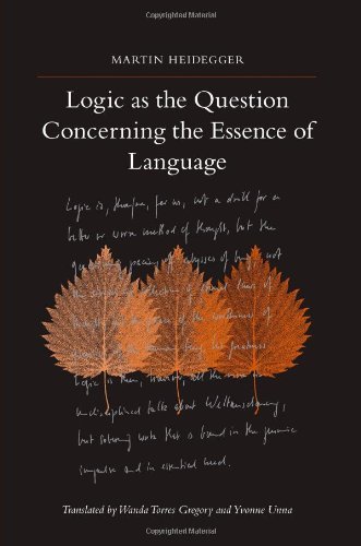 Cover for Martin Heidegger · Logic As the Question Concerning the Essence of Language (Suny Series in Contemporary Continental Philosophy) (Paperback Bog) (2009)