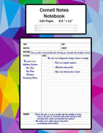 Cornell Notes Notebook - Cricket Creek Creatives - Książki - Createspace Independent Publishing Platf - 9781724916747 - 6 sierpnia 2018