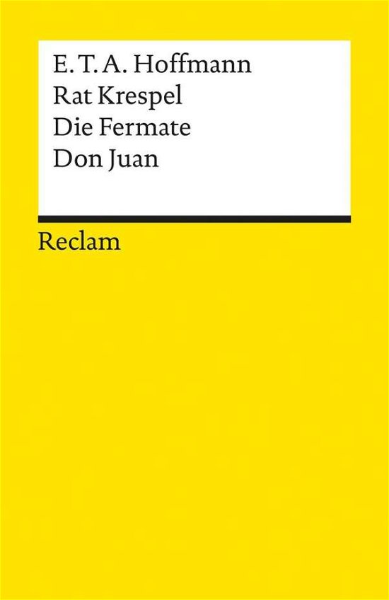 Cover for Hoffmann · Rat Krespel / Die Fermate / Don Juan (Paperback Book)
