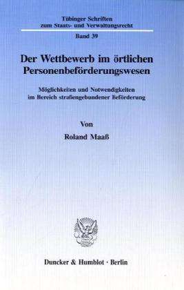 Cover for Maaß · Der Wettbewerb im örtlichen Person (Book) (1998)