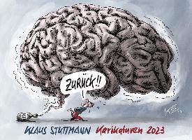 Cover for Klaus Stuttmann · Zurück! - Stuttmann Karikaturen 2023 (Bok) (2023)