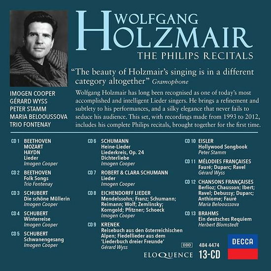 Philips Recitals - Wolfgang Holzmair - Music - ELOQUENCE - 0028948444748 - April 29, 2021