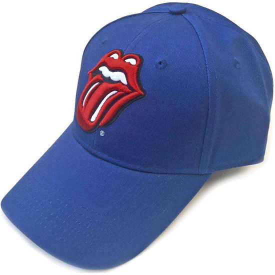 The Rolling Stones Unisex Baseball Cap: Classic Tongue (Mid Blue) - The Rolling Stones - Koopwaar - Bravado - 5056170621748 - 