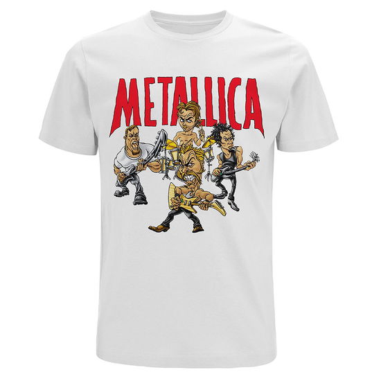 Cover for Metallica · Metallica Uni T-Shirt: Load Chavez Cartoon (White) (T-shirt) [size XXL] (2025)