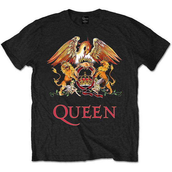 Cover for Queen · Queen Kids T-Shirt: Classic Crest (3-4 Years) (T-shirt) [size 3-4yrs] [Black - Kids edition]