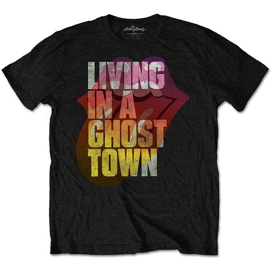 Cover for The Rolling Stones · The Rolling Stones Unisex T-Shirt: Ghost Town (T-shirt) [size S] [Black - Unisex edition]