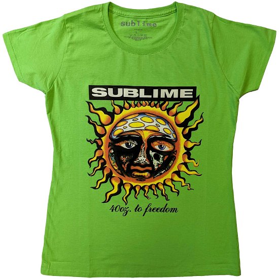 Sublime Ladies T-Shirt: 40oz To Freedom - Sublime - Marchandise -  - 5056561078748 - 