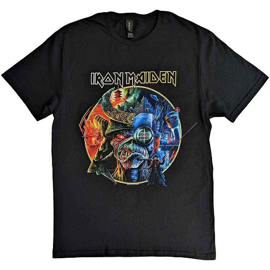 Iron Maiden Unisex T-Shirt: The Future Past Tour '23 Circle Art - Iron Maiden - Koopwaar -  - 5056561081748 - 
